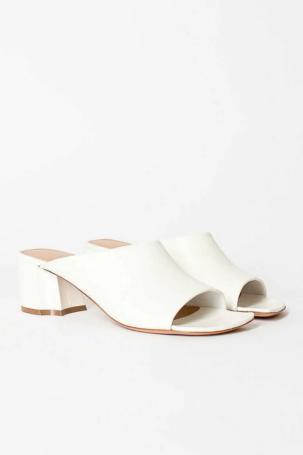 Leather Mules White