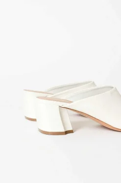 Leather Mules White