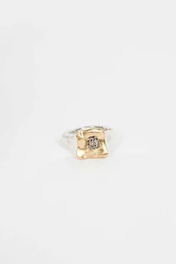 Leslie Ring Yellow Gold/Cognac Diamond