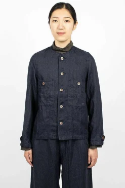 Linen Blouson Navy