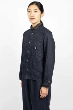 Linen Blouson Navy