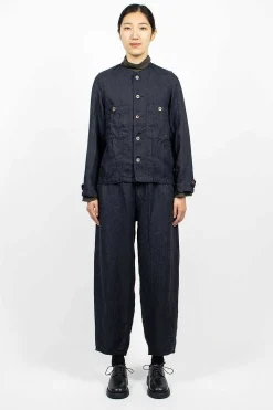 Linen Blouson Navy