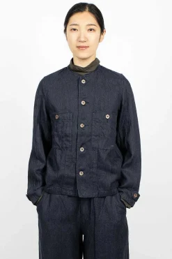 Linen Blouson Navy