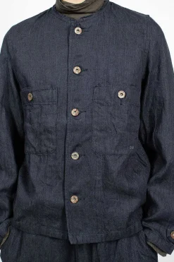 Linen Blouson Navy