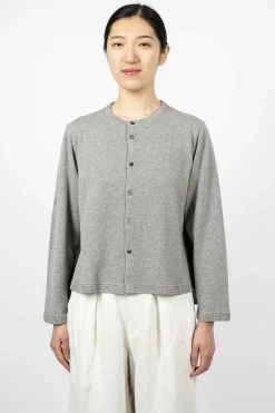 Linen Panel Cardigan Grey