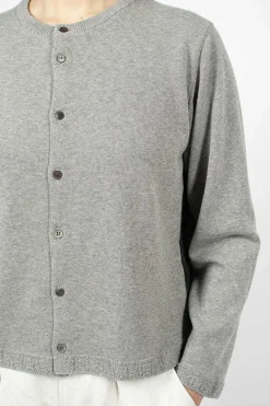 Linen Panel Cardigan Grey