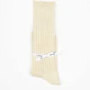 Linen Rib Socks Beige