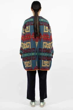 Liner Coat Printed Blue