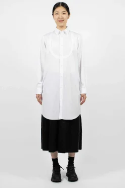 Long Bib Shirt White