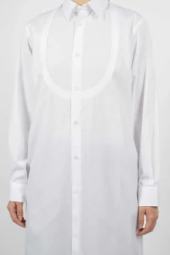 Long Bib Shirt White