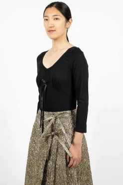 Long Sleeve Bodysuit Black