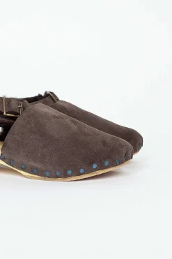Low Clog Suede Brown