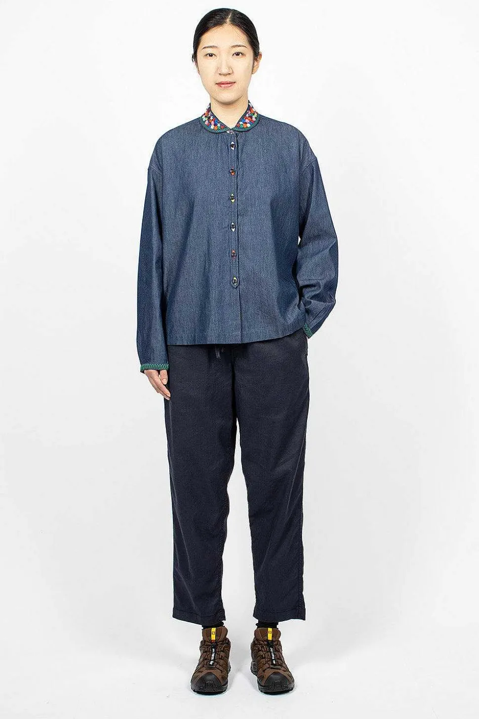 Marianne Shirt Embroidered Indigo
