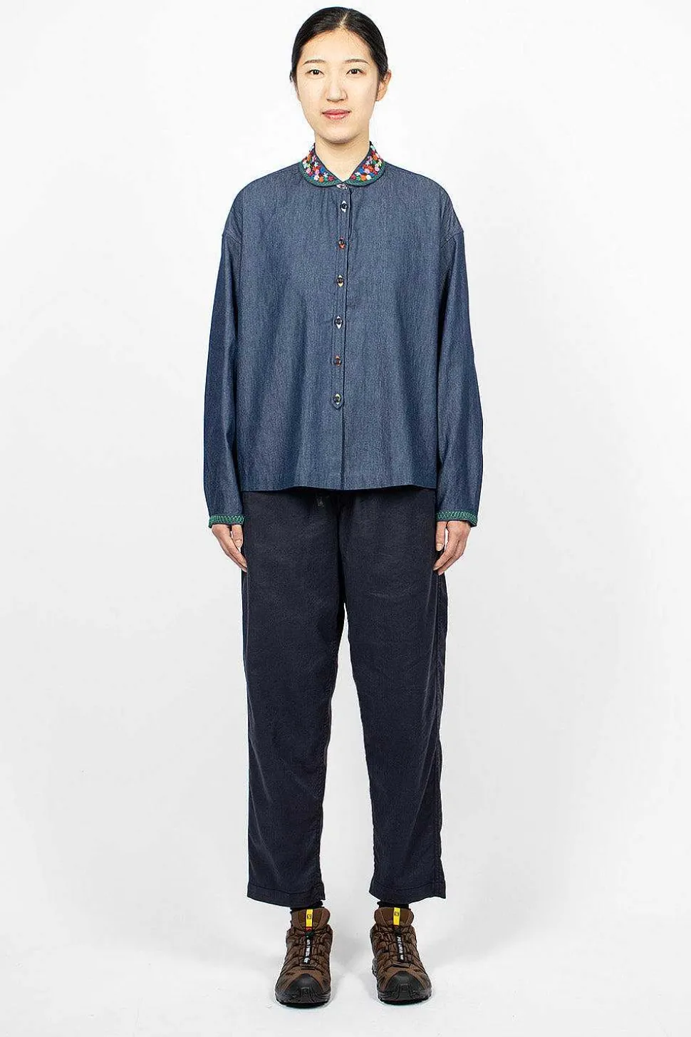 Marianne Shirt Embroidered Indigo