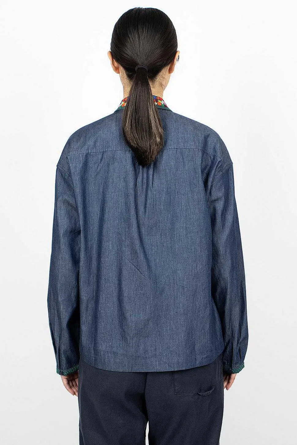 Marianne Shirt Embroidered Indigo