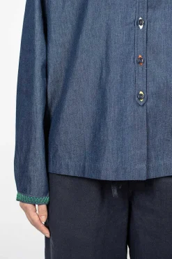 Marianne Shirt Embroidered Indigo