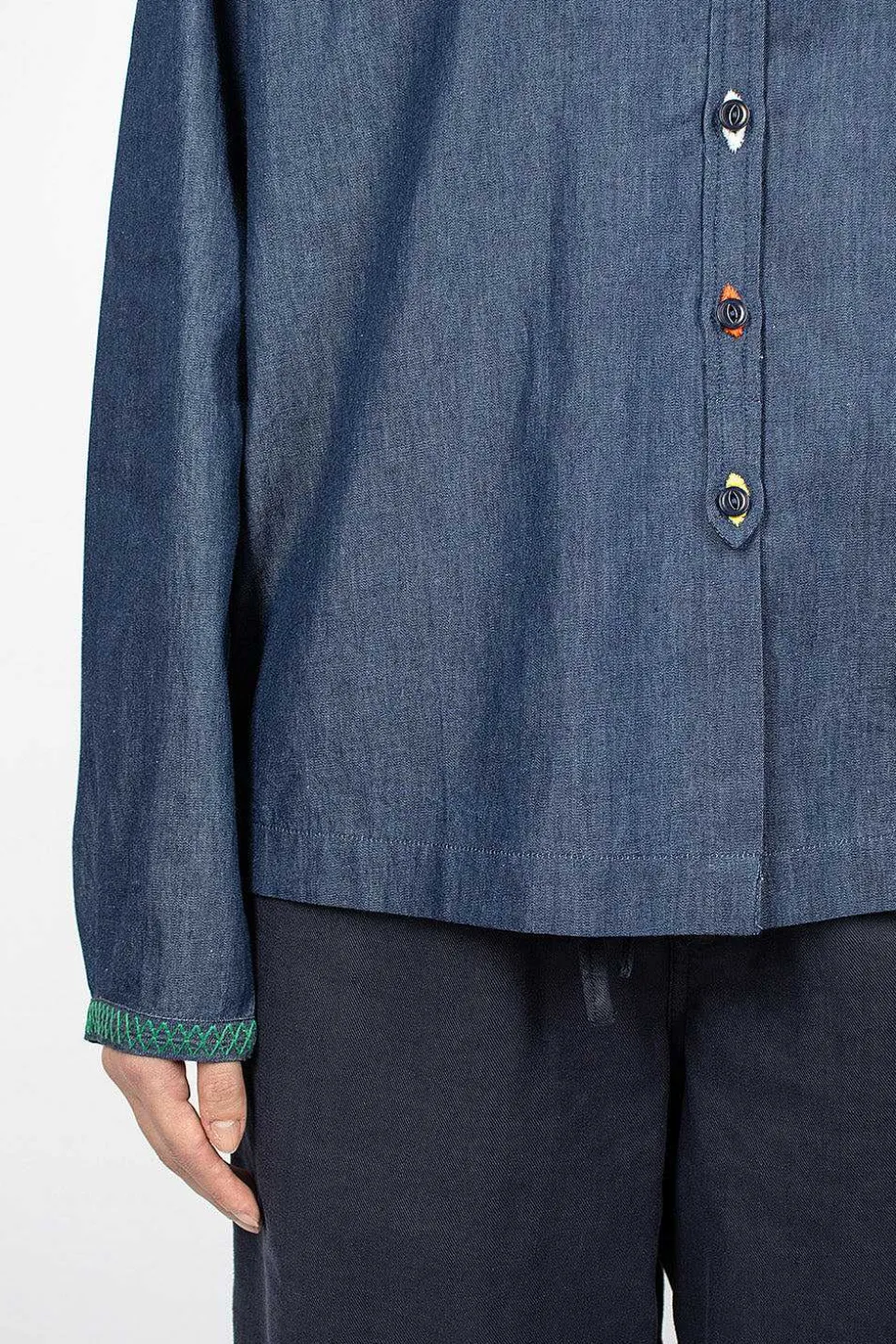 Marianne Shirt Embroidered Indigo