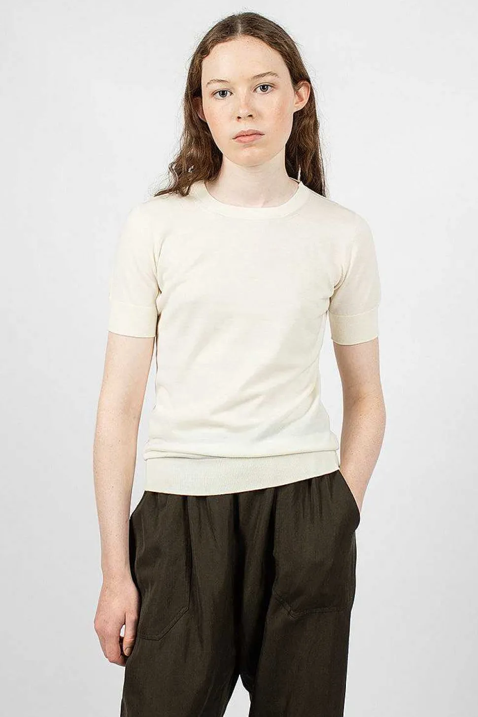 Merino Wool T-Shirt Antique White