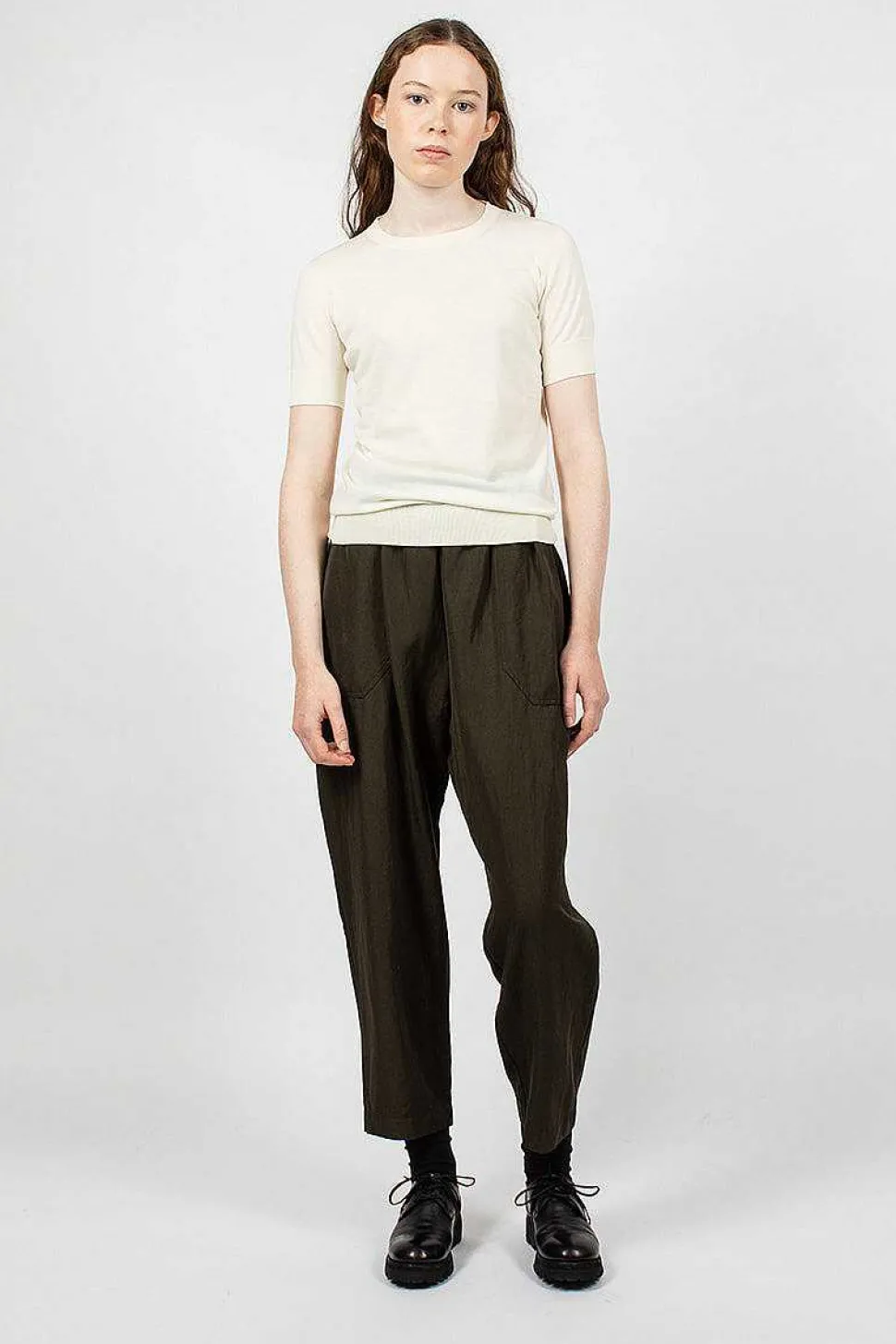 Merino Wool T-Shirt Antique White