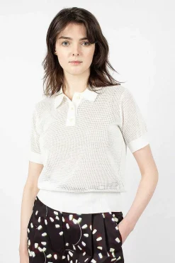 Mesh Polo White