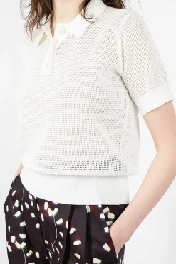 Mesh Polo White