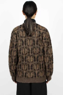 Mohair Cardigan Papillon Print