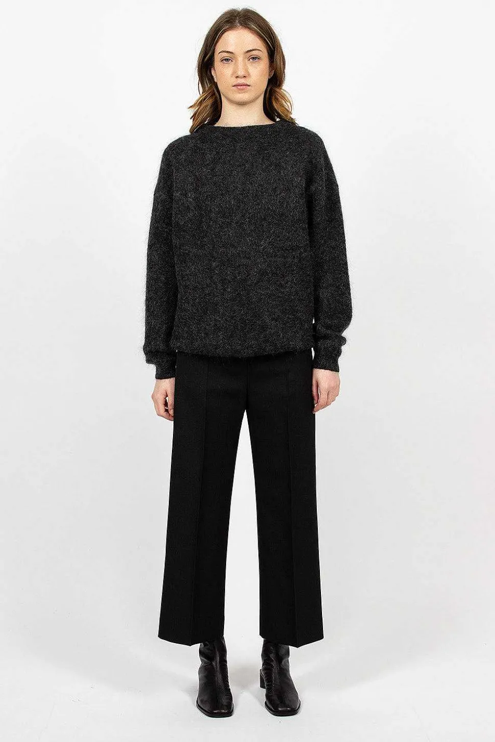 Mohair Wool Jumper Anthracite