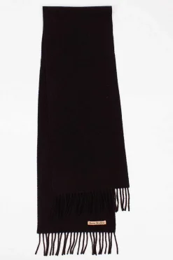 Narrow Wool Scarf Black