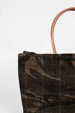 Needle Punch Paper Bag Plaid Camo