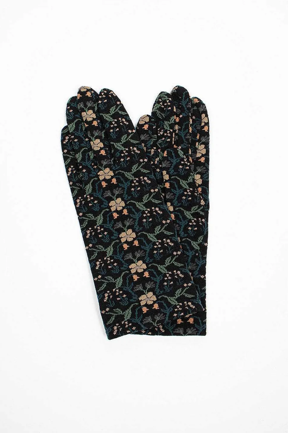 Ng1-774 Gloves Black Floral