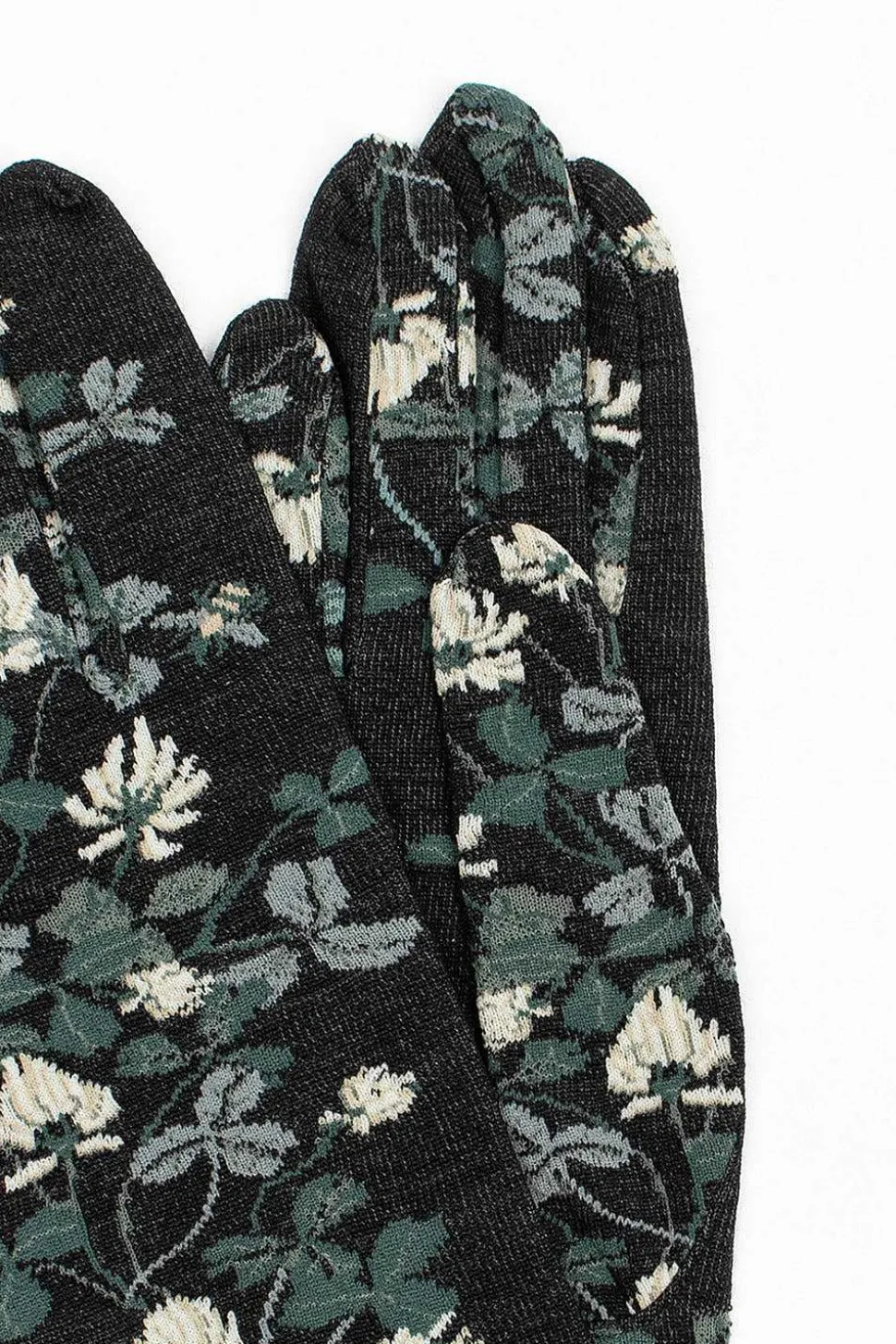 Ng1-778 Gloves Black Floral
