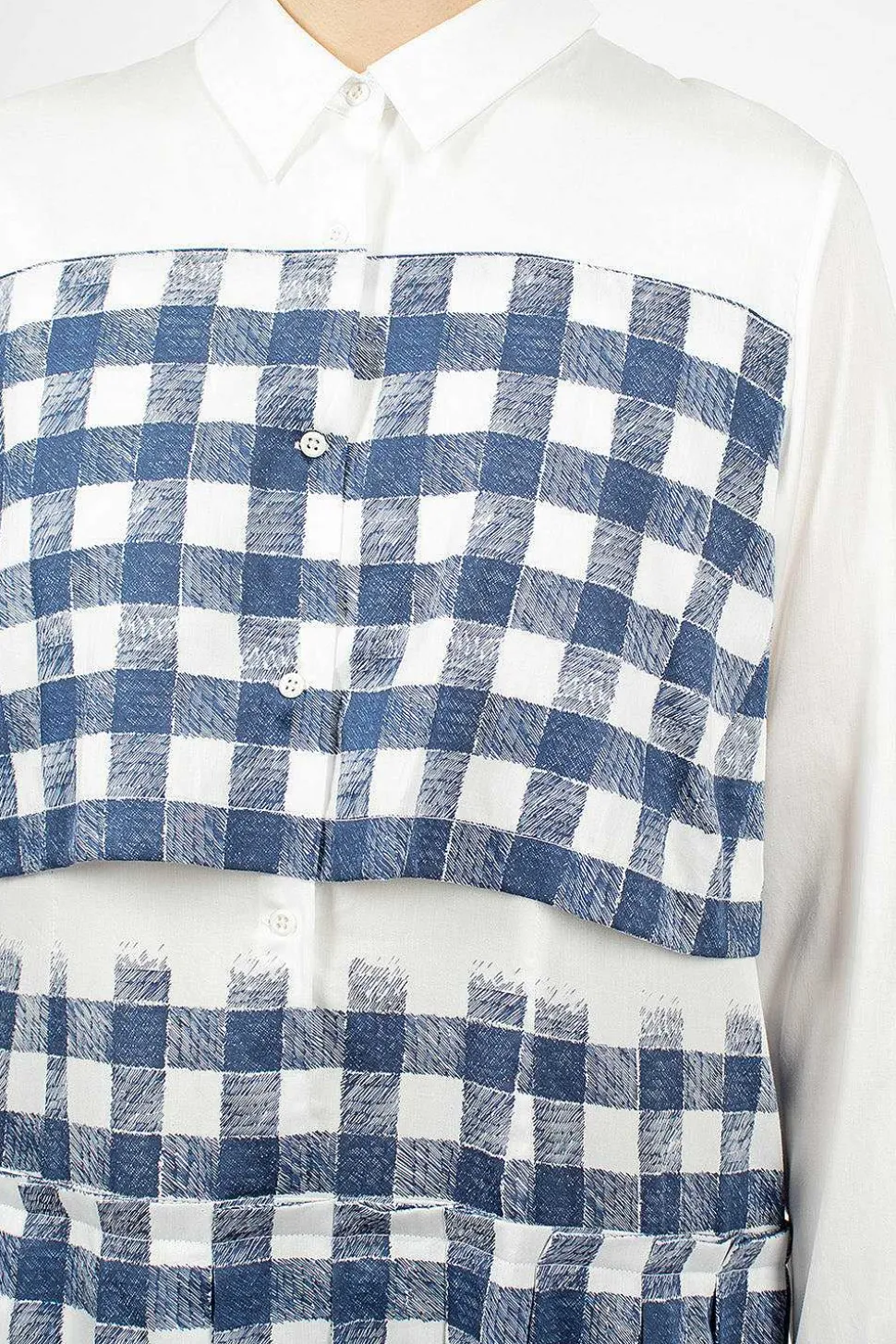 Nina Dress Navy/White