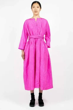 Operaio Washed Silk Dress Fuchsia