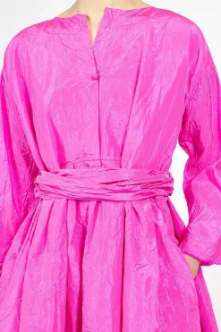 Operaio Washed Silk Dress Fuchsia