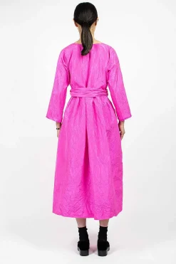 Operaio Washed Silk Dress Fuchsia
