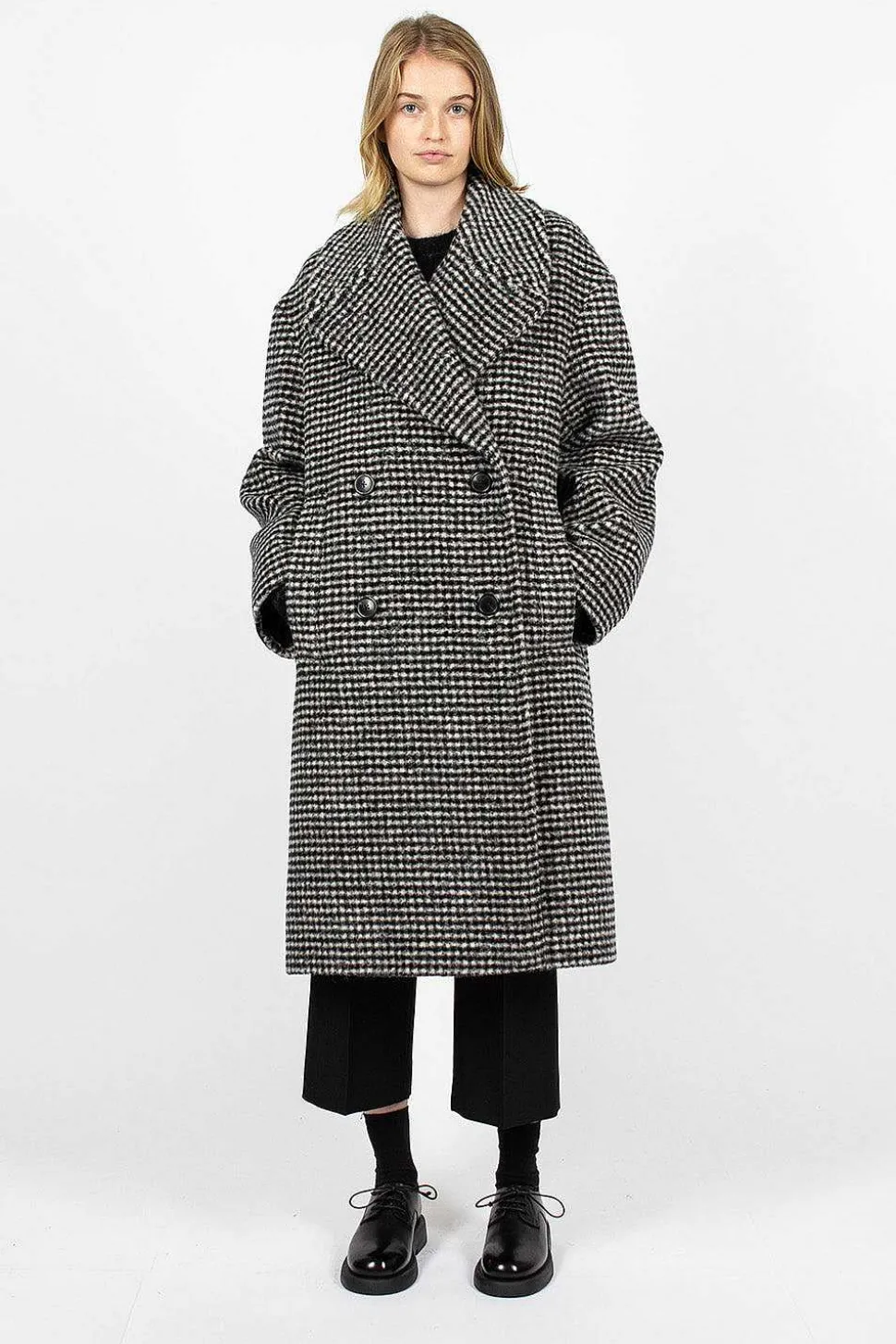 Overcoat Black/White Check