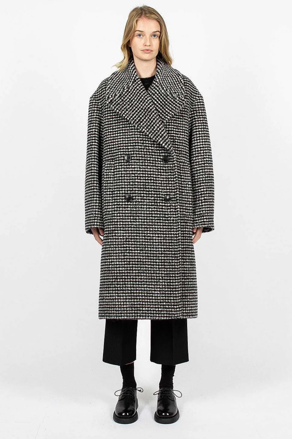 Overcoat Black/White Check