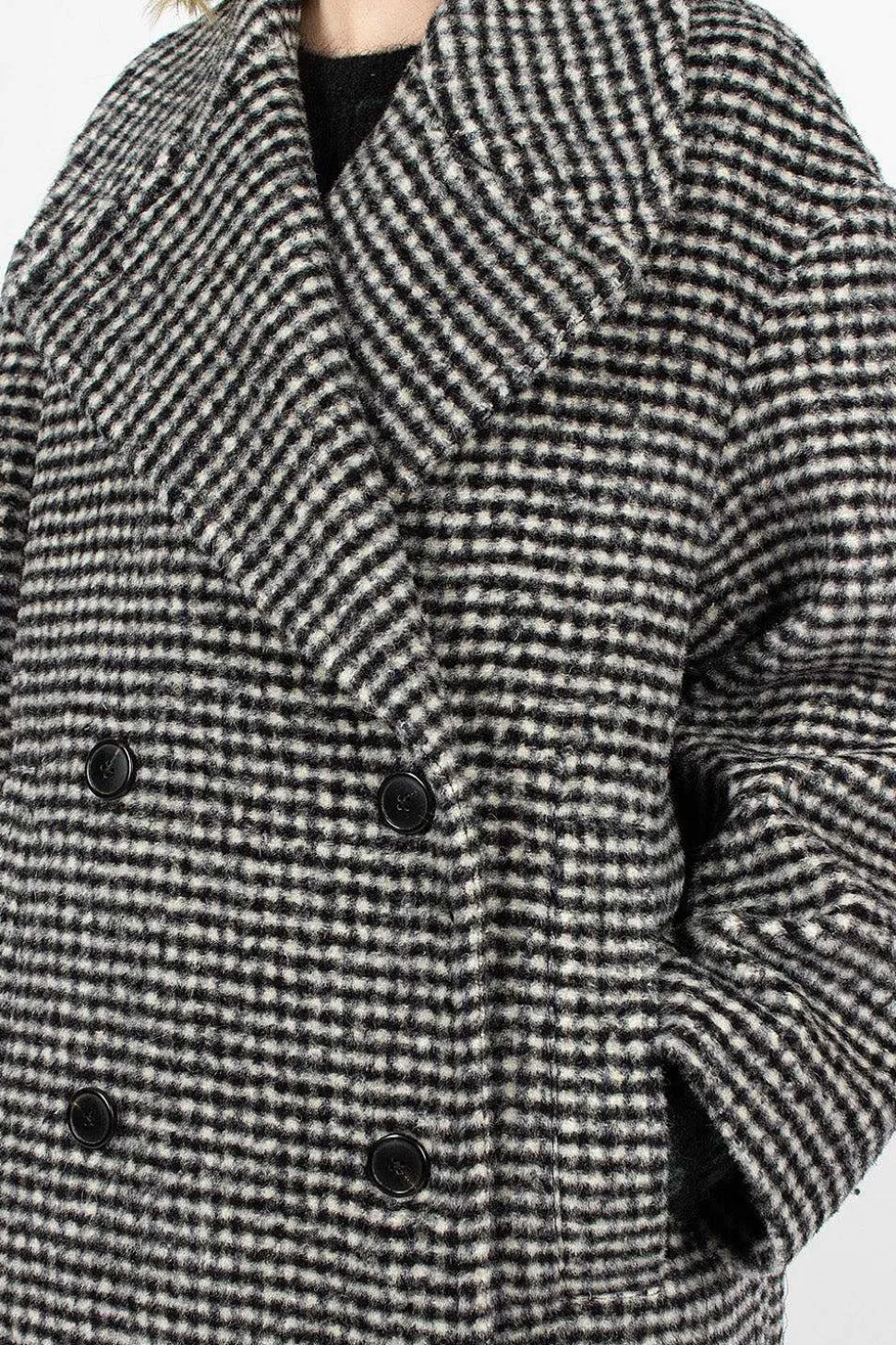 Overcoat Black/White Check