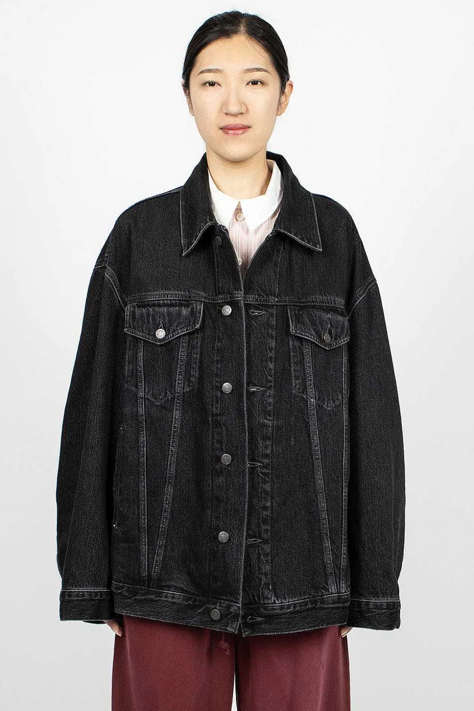 Oversized Denim Jacket Black