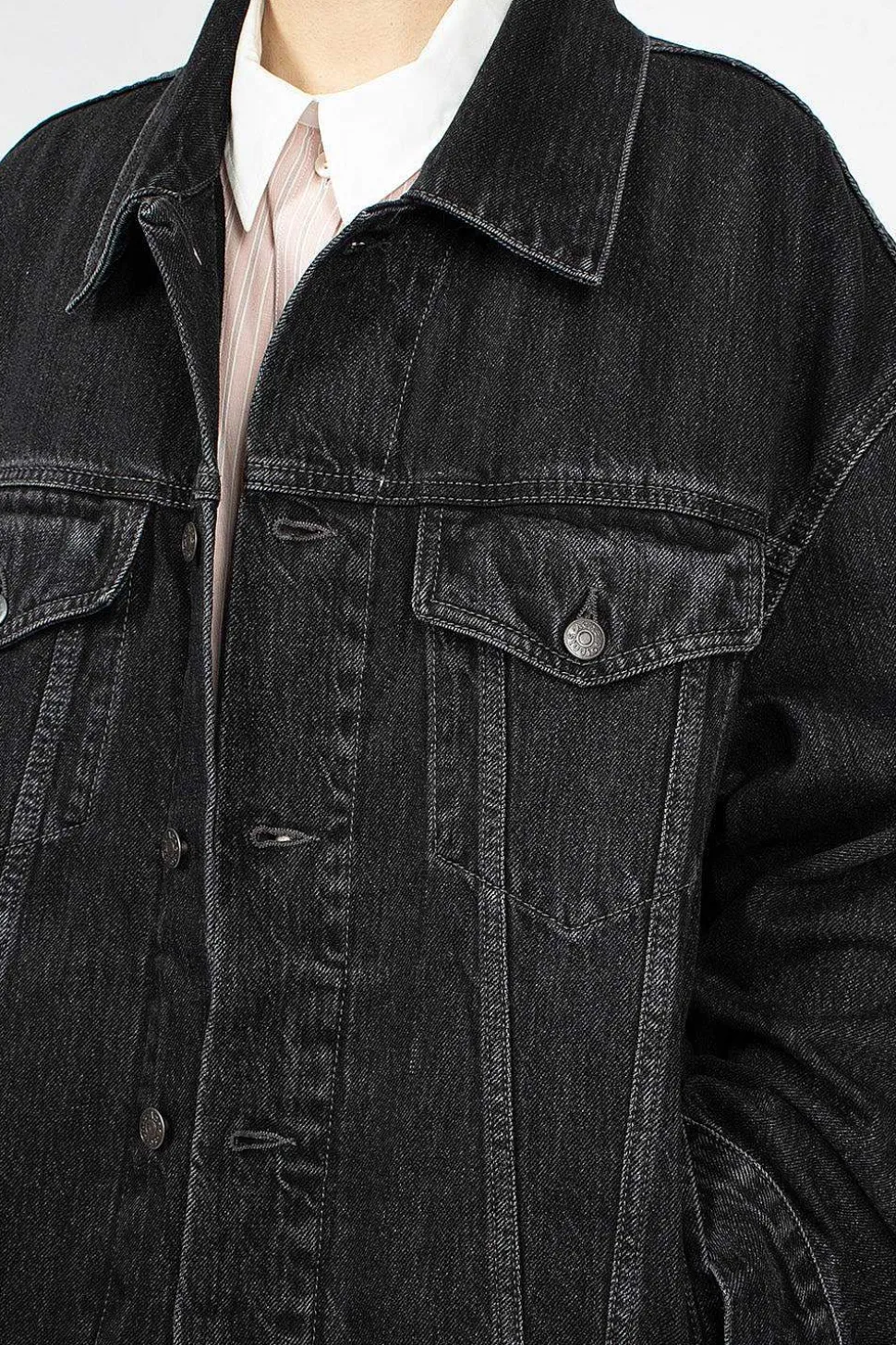 Oversized Denim Jacket Black
