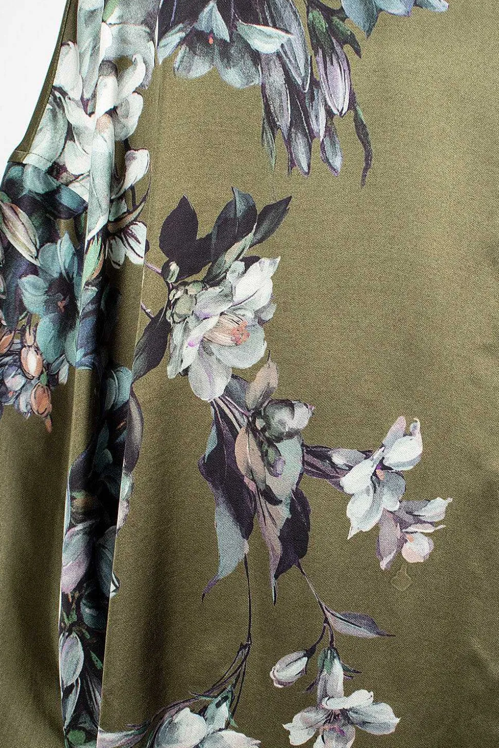 Oversized Floral Shirt Khaki