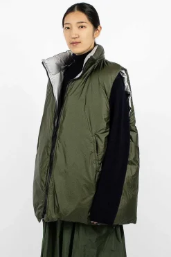 Ozark Reversible Gilet Silver/Khaki
