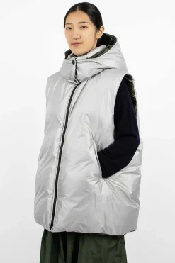 Ozark Reversible Gilet Silver/Khaki