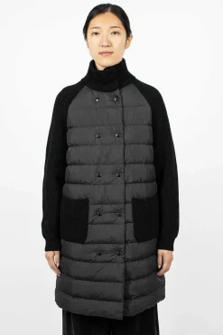 Padded Long Wool Cardigan
