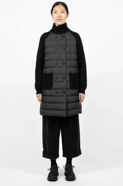 Padded Long Wool Cardigan