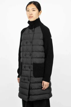 Padded Long Wool Cardigan