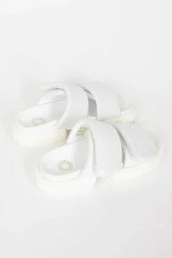 Padded Strap Sandals White