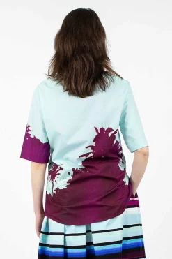 Palm Printed Shirt Blue/Purple