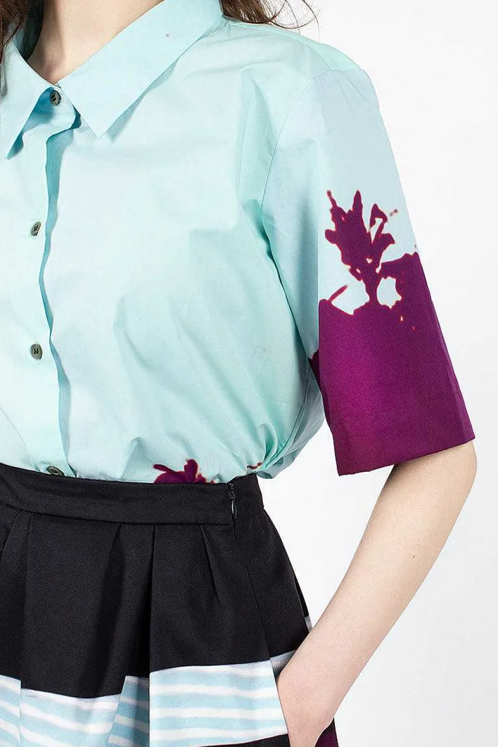 Palm Printed Shirt Blue/Purple