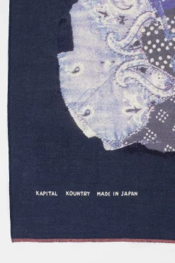 Patchwork Printed Bandana Navy
